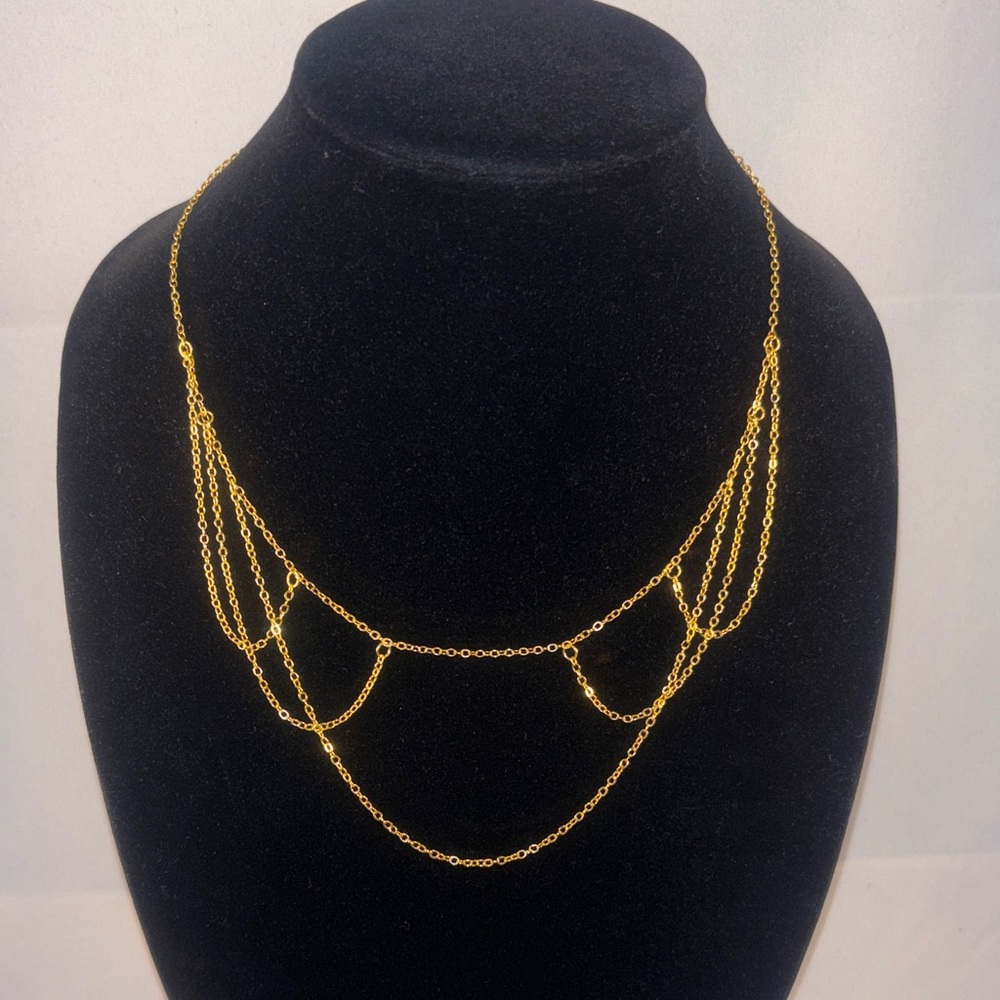 Hand Crafted Gold Layered Necklace